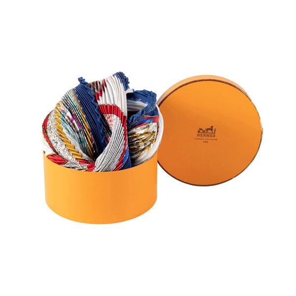 Herm&#232;s - vintage pleated scarf from the Feux d'Artifice collection