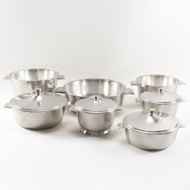 Gio Ponti - Set da tavola in alpacca, Italia, anni '50