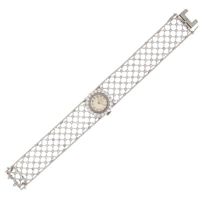 Orologio da donna in oro bianco con diamanti