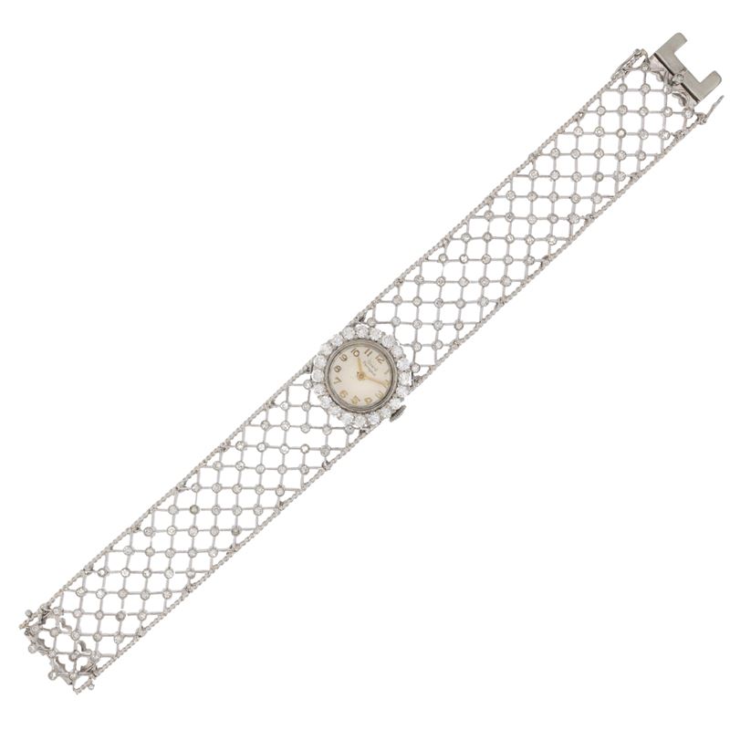 Girard Perregaux - Orologio da donna in oro bianco con diamanti