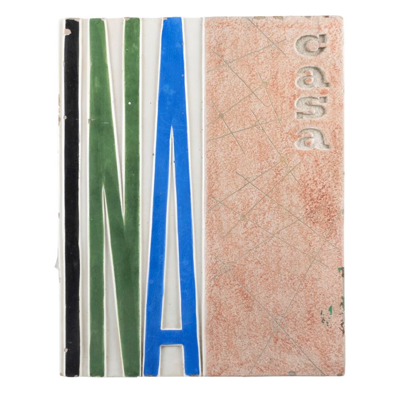 Dante Baldelli - Placca in ceramica policroma
