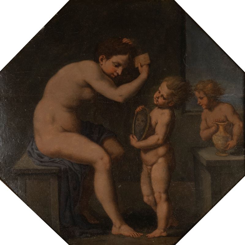 Scuola Fiorentina, Toeletta di Venere, olio su tavola