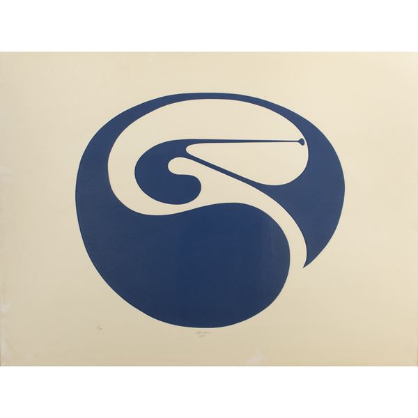 "Negativo positivo a linee curve"