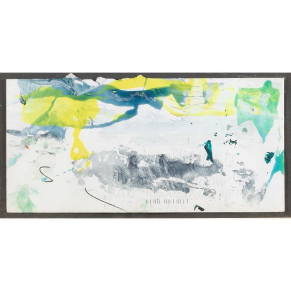 Mario Schifano - "Preg.mo artista Mario Schifano"