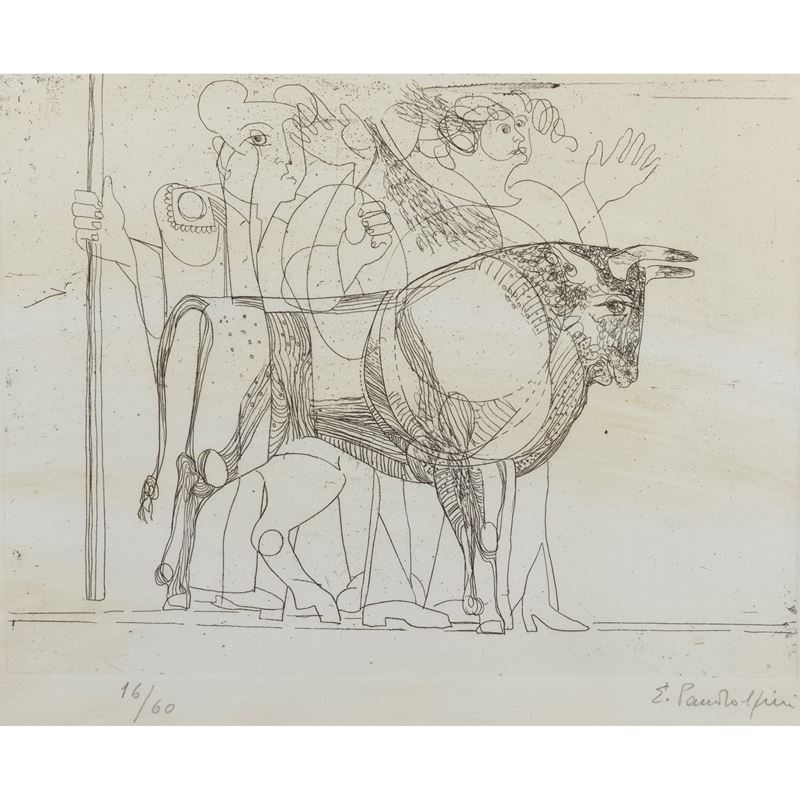Emanuele Pandolfini - Torero - Acquaforte, edizione 16/60