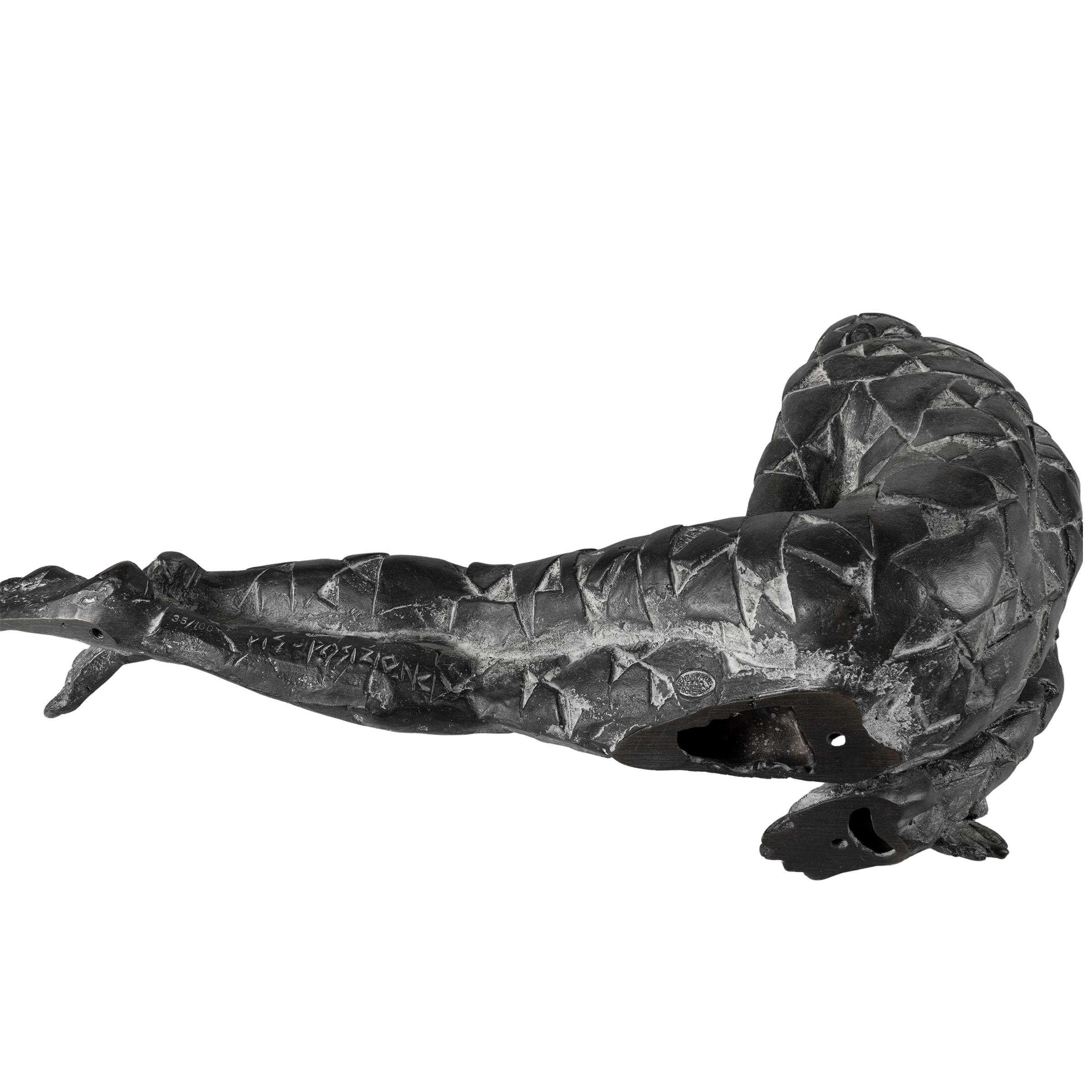 Rabarama - Dis-posizione, scultura in bronzo patinato, edizione 35/100