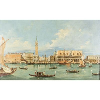 Aldo Grossi, Veduta di Venezia, olio su tela