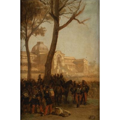 Isidore Alexandre Augustin Pils, Truppe a riposo, olio su tela