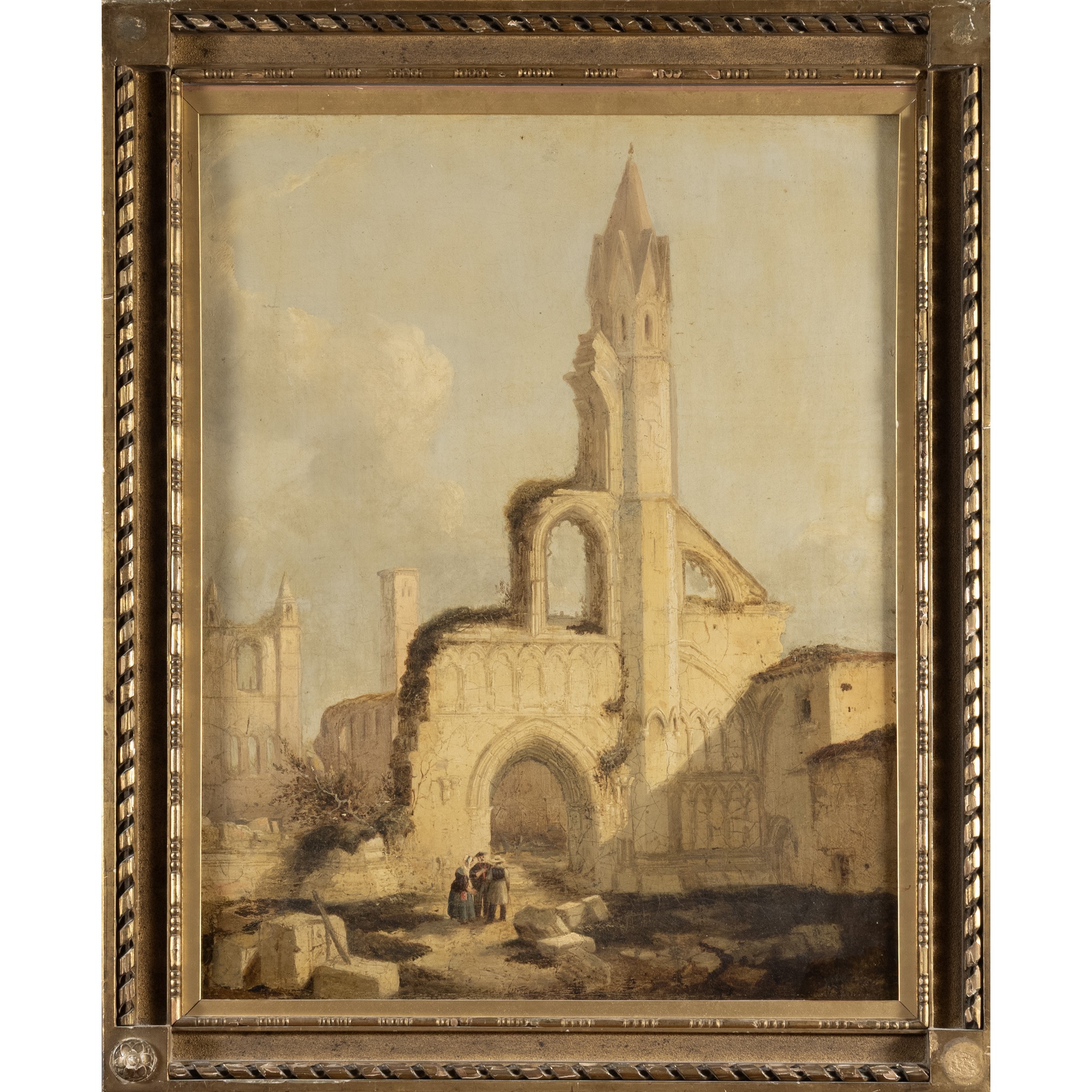 Pittore scozzese, Rovine della cattedrale di Sant'Andrea in Scozia, olio su tela