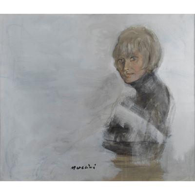 Ritratto femminile, olio su tela (1973)