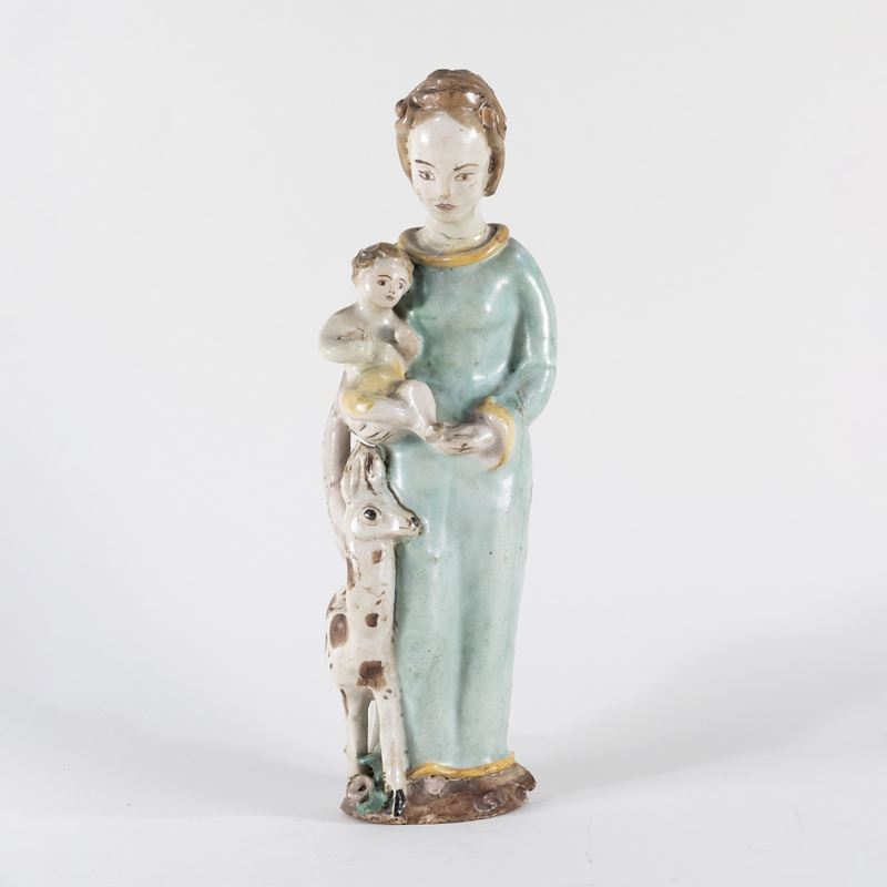 Produzione I.C.S., Scultura in ceramica policroma, Vietri anni Trenta