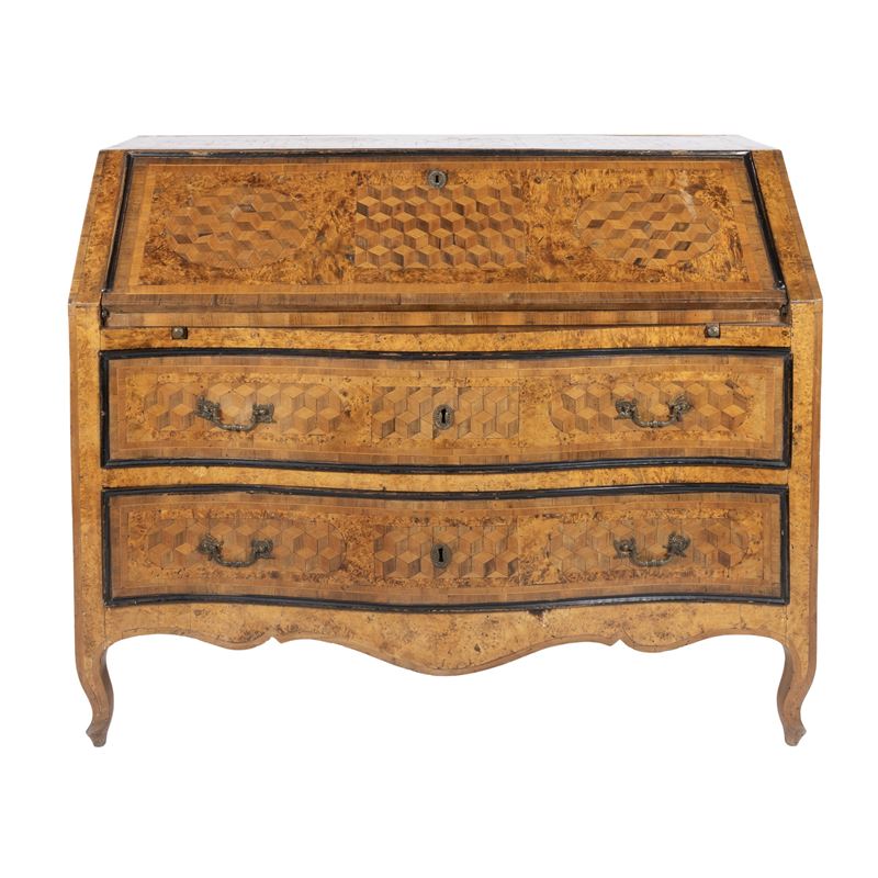 Ribalta impiallacciata in legni vari