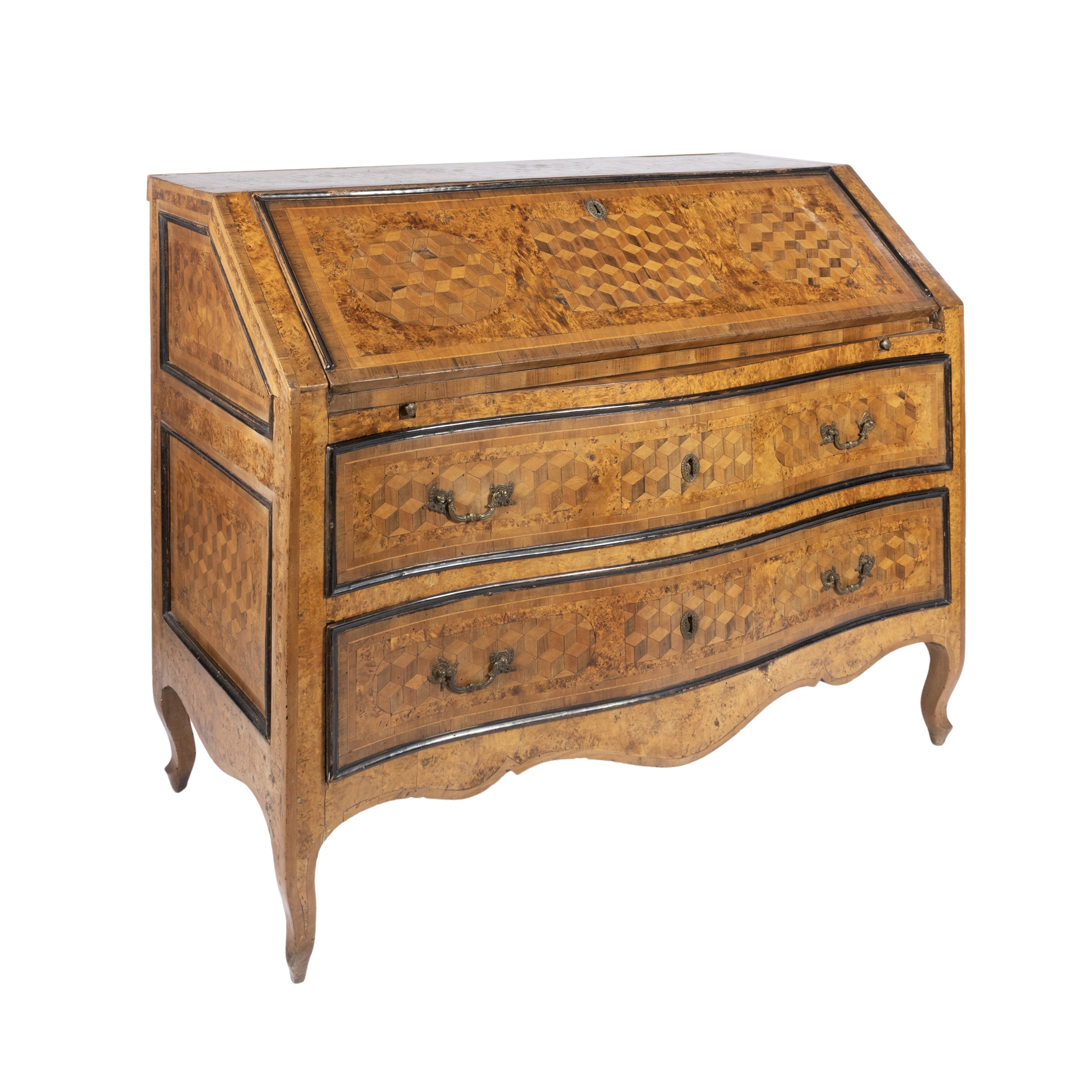 Ribalta impiallacciata in legni vari