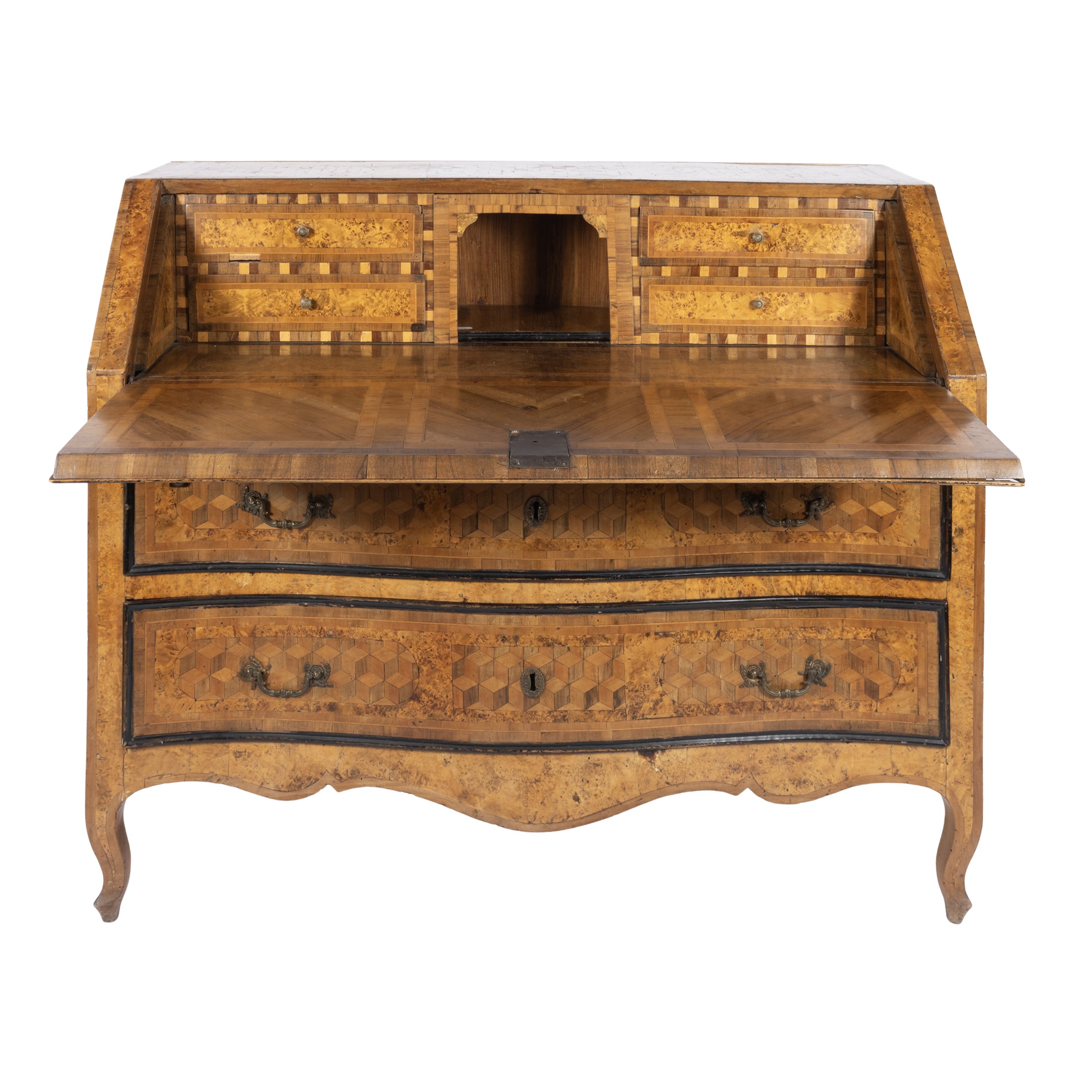 Ribalta impiallacciata in legni vari