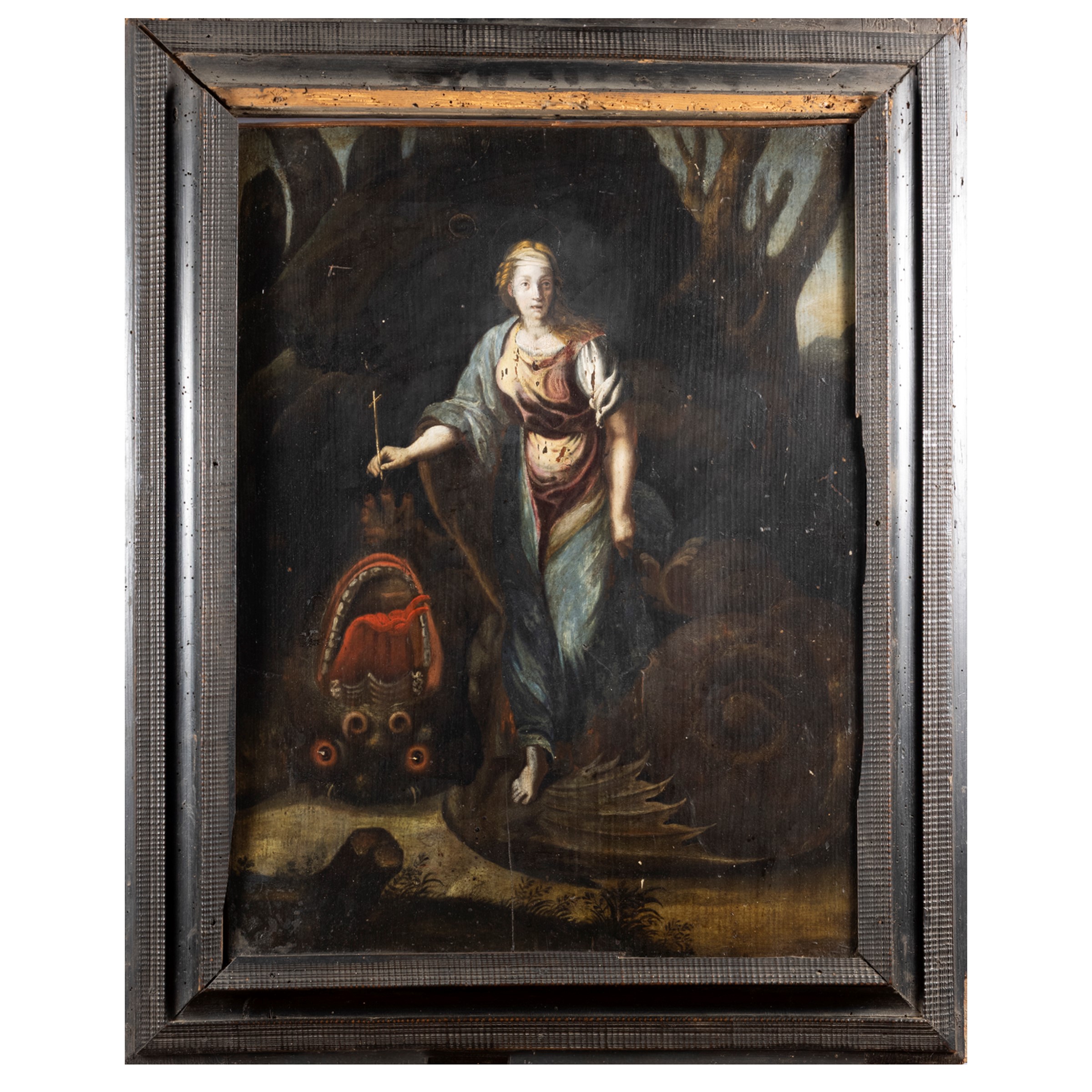 Raffaello Sanzio, Santa Margherita e il drago, olio su tavola