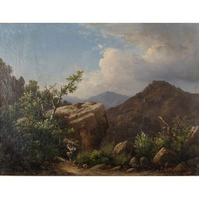 Carlo Marko il Giovane, Paesaggio con contadina