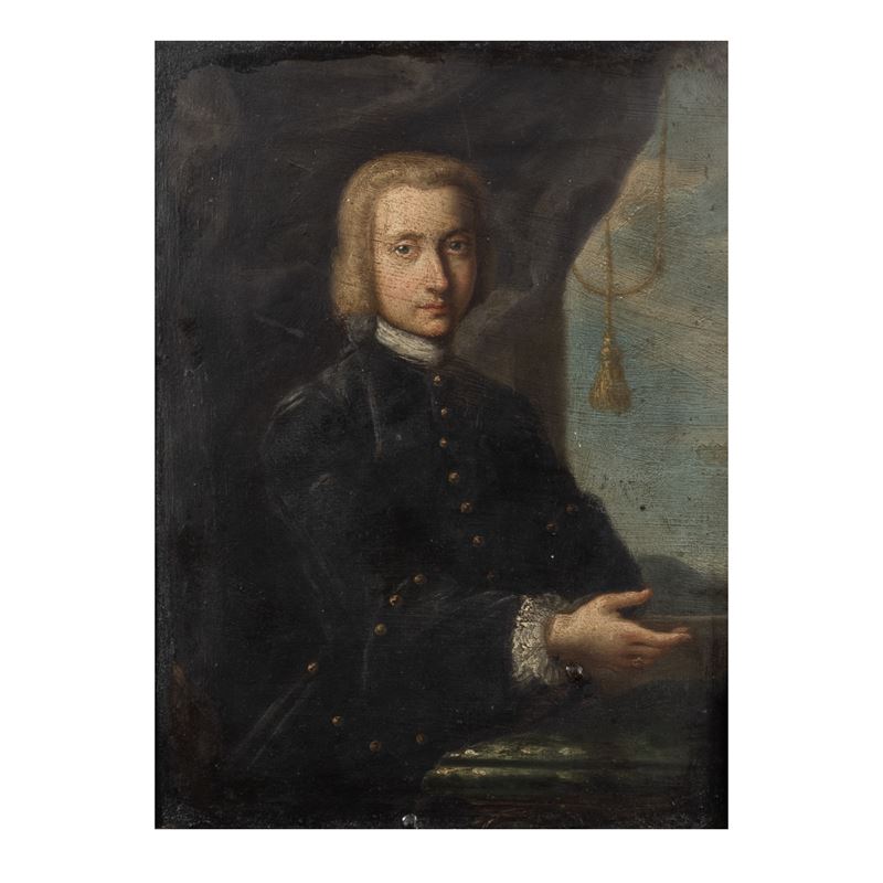 Scuola Inglese, Ritratto di gentiluomo, olio su rame