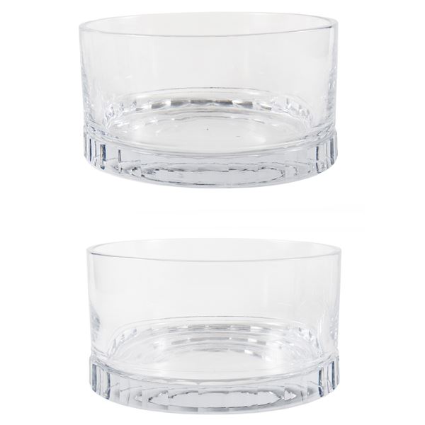 Pair of crystal centrepieces