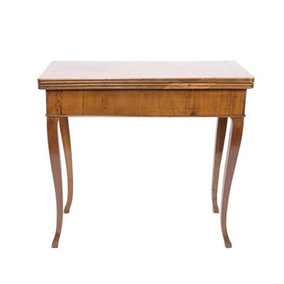 Tavolo da gioco, legno filettato, Italia, XVIII - XIX Sec.