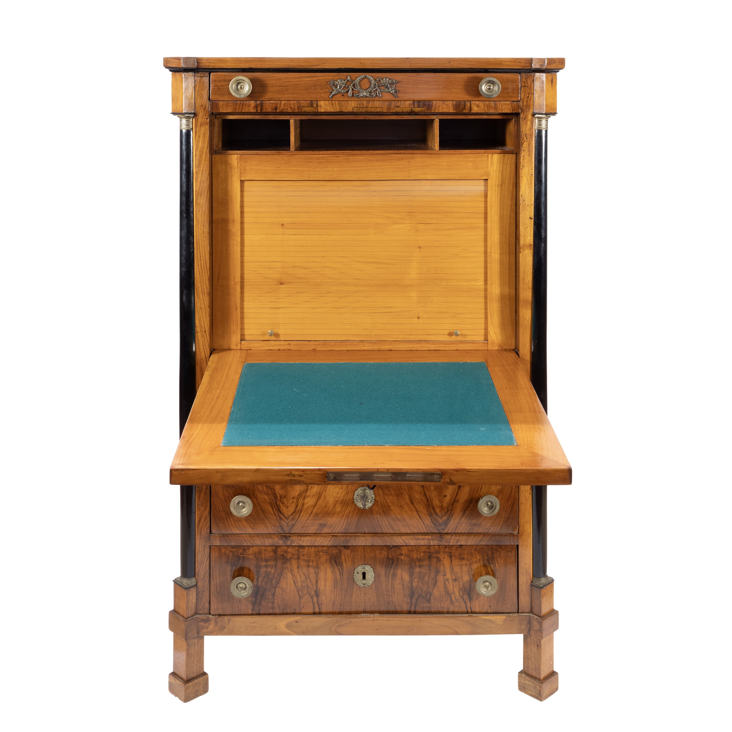 Secretaire in legno con cassaforte