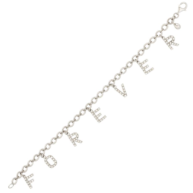 Bracciale Forever in oro bianco 18kt e diamanti