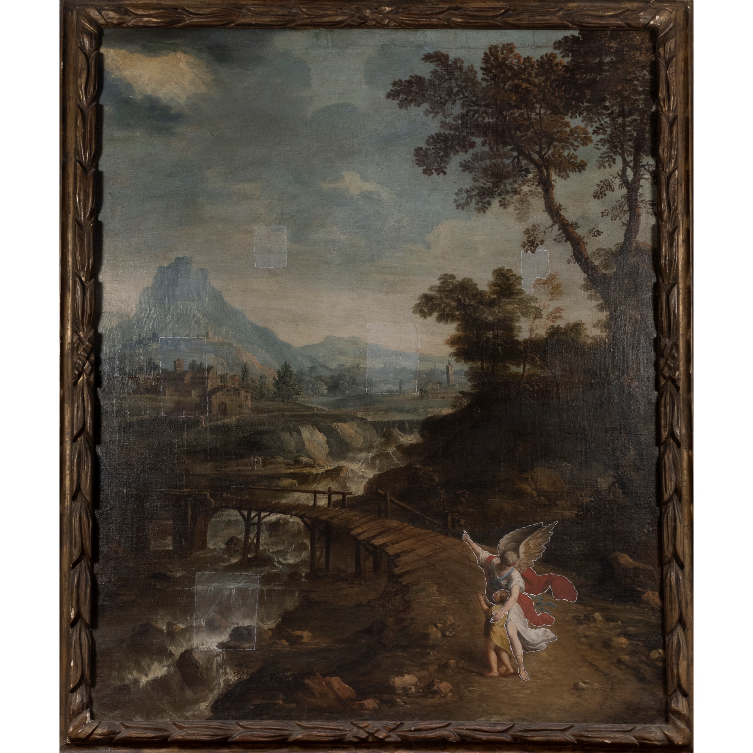Giuseppe Zola, Tobia e l'Angelo (1672-1743), olio su tela, 144x115 cm
