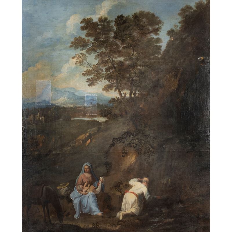 Giuseppe Zola, Il riposo durante la fuga in Egitto, olio su tela