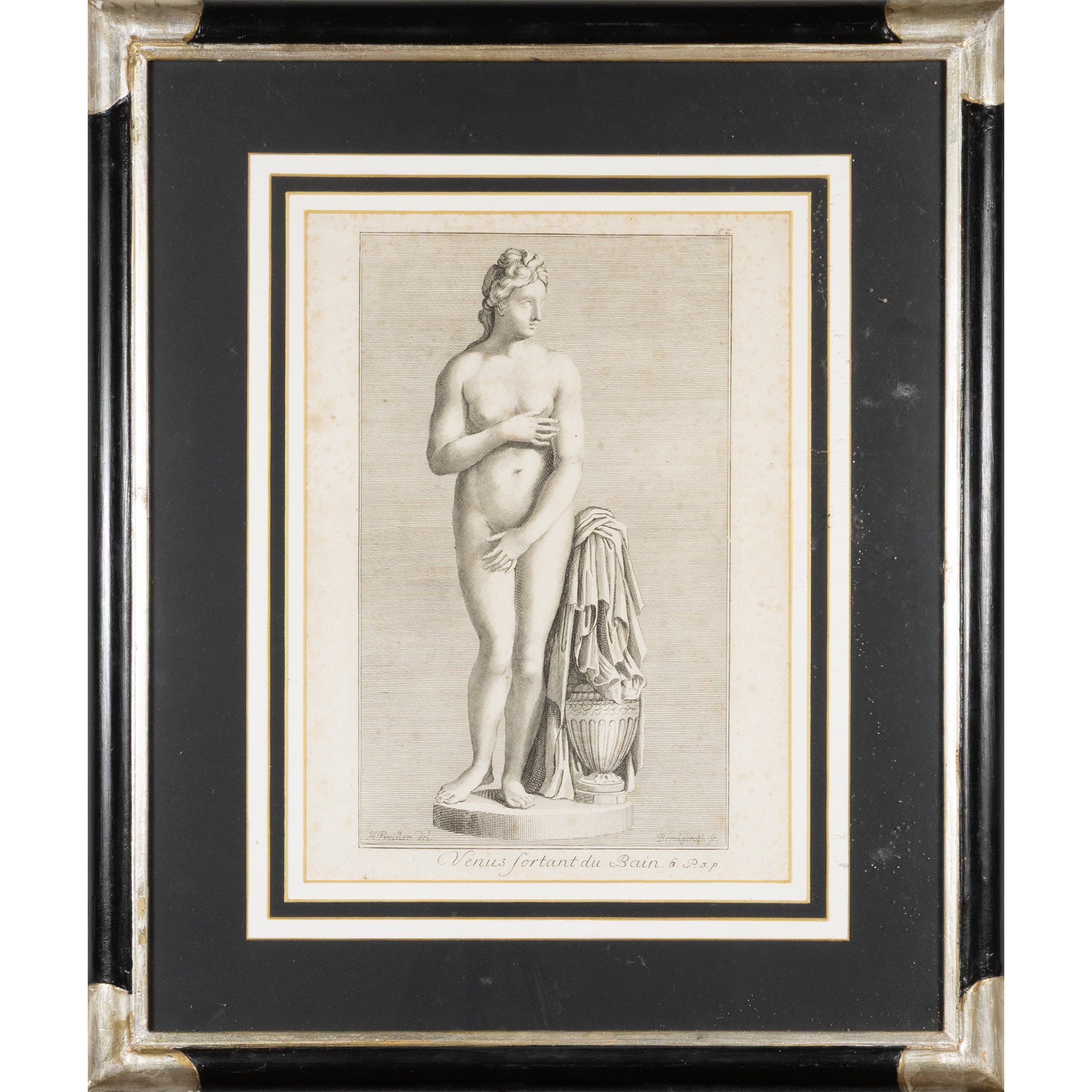 Johann Martin Bernigeroth, Venus sortant du bain - Incisione