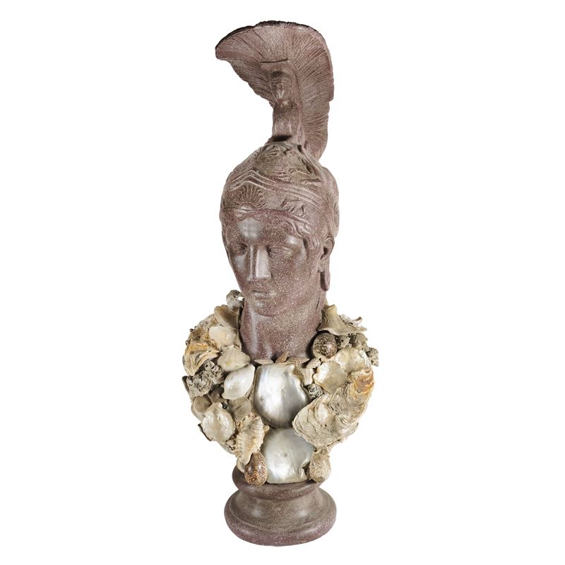 Busto in gesso a finto porfido