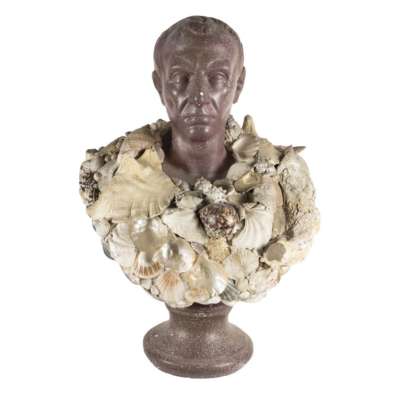 Busto in gesso a finto porfido