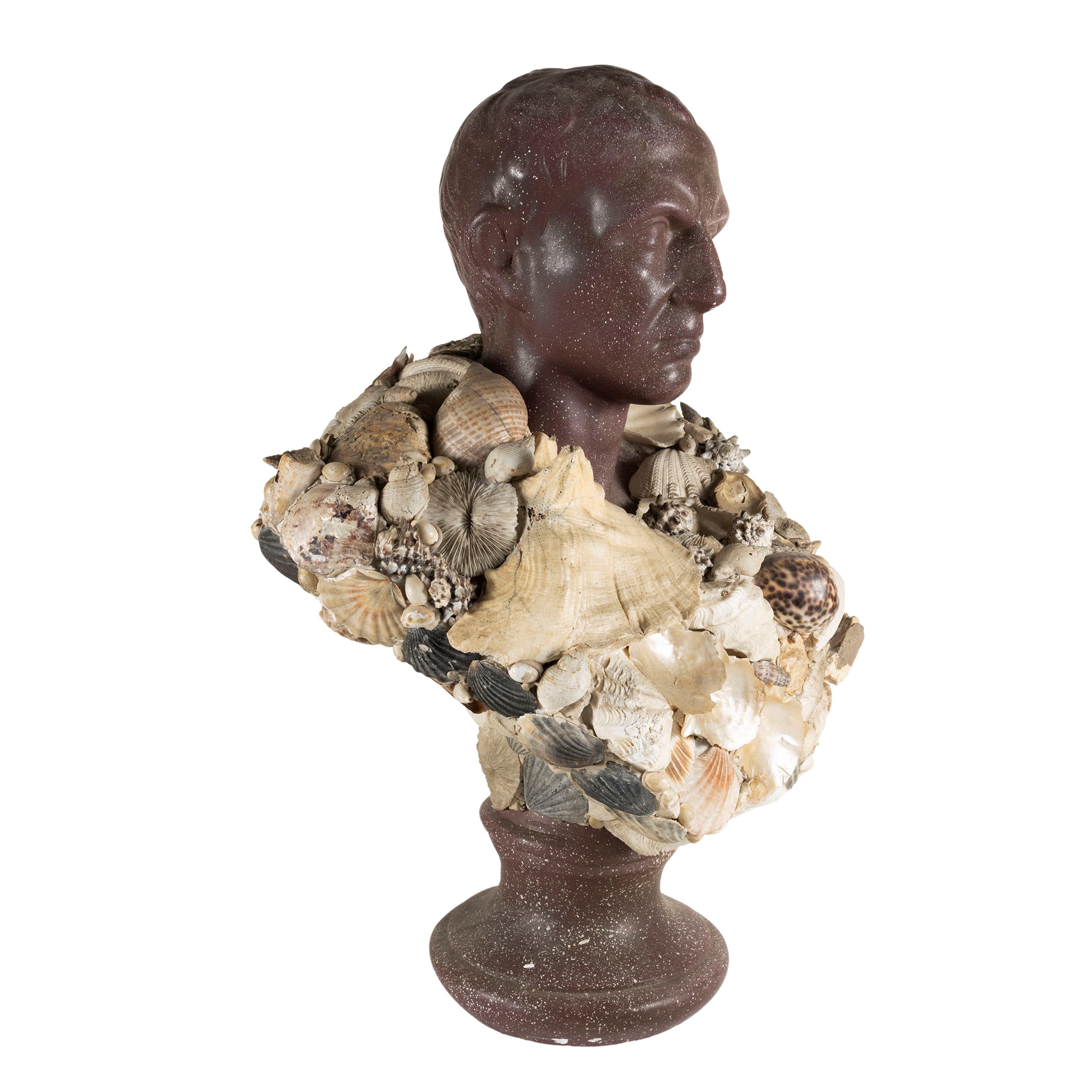 Busto in gesso a finto porfido