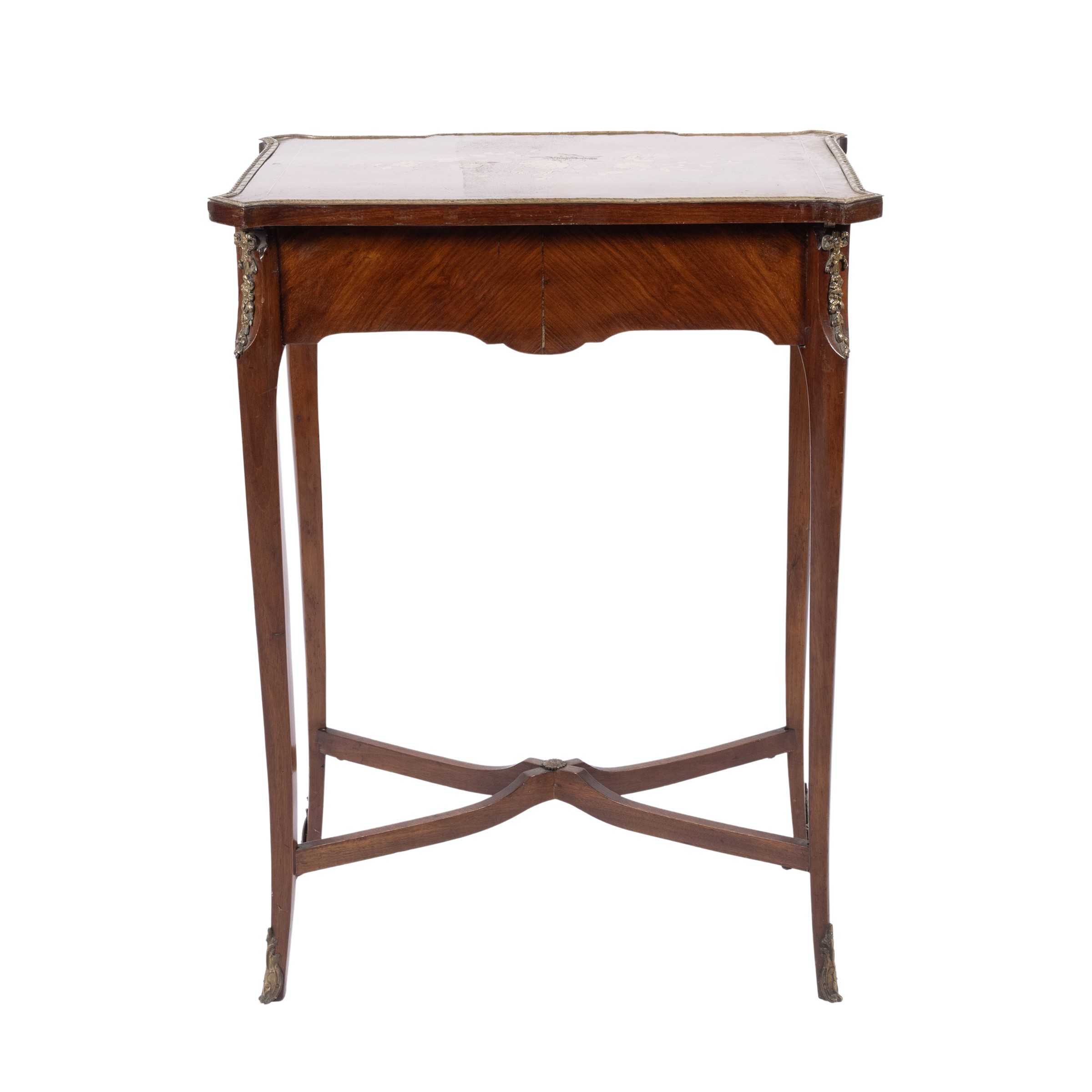 Tavolino in legno intarsiato, XIX-XX secolo