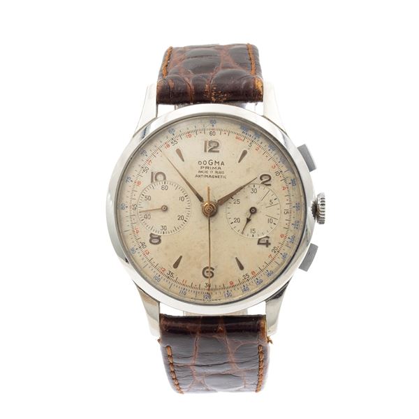 Dogma Prima Antimagnetic orologio da polso cronografo bicompax vintage