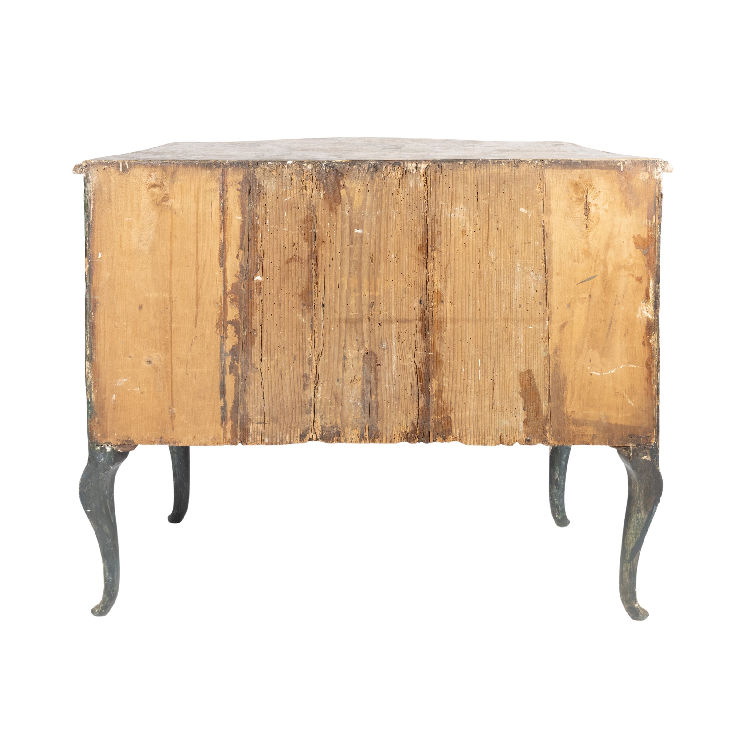 Cassettone in legno laccato e dipinto