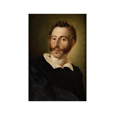 Johann Gebhardt, Ritratto di gentiluomo, olio su rame, 1827