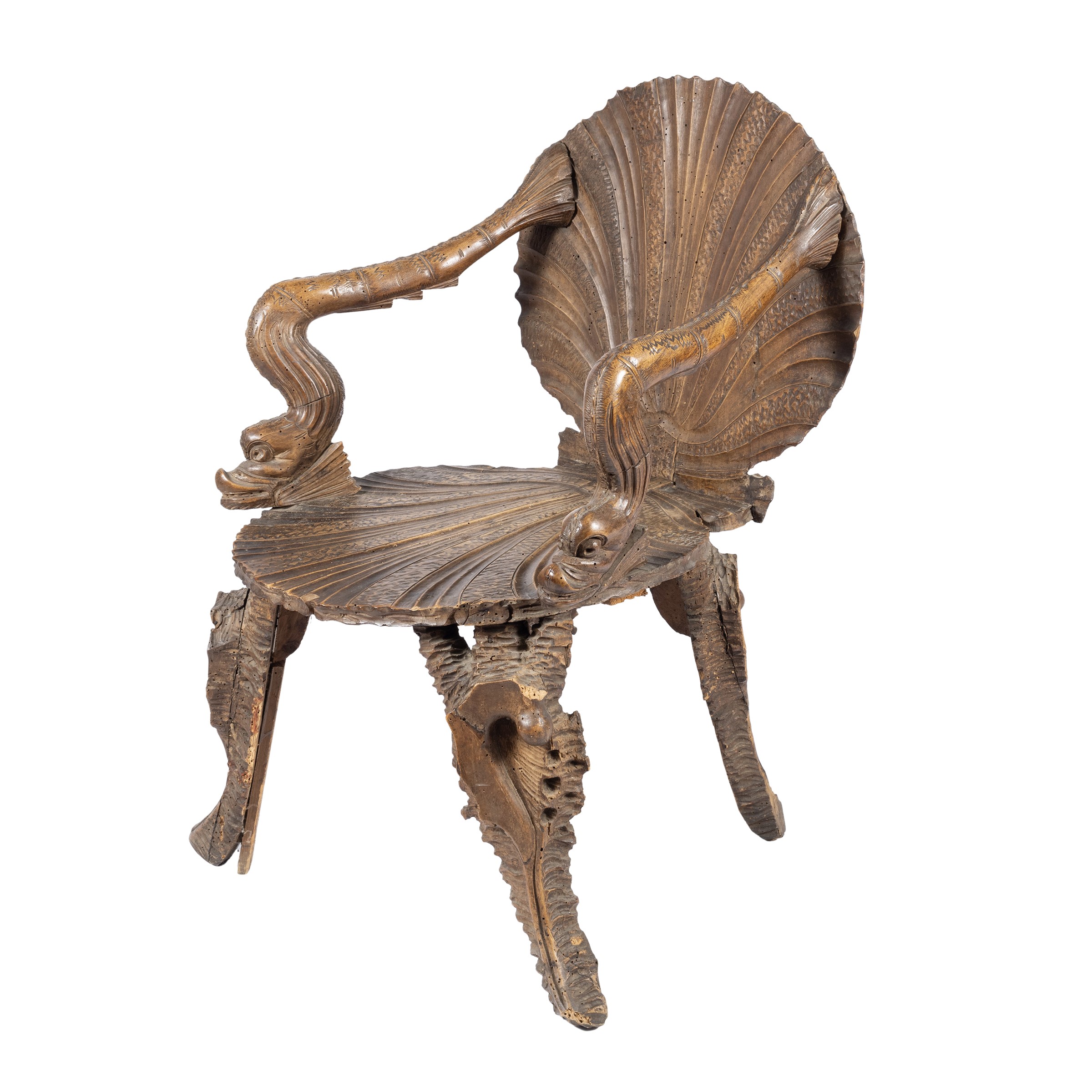 Poltrona con braccioli, "mobile da Grotta"