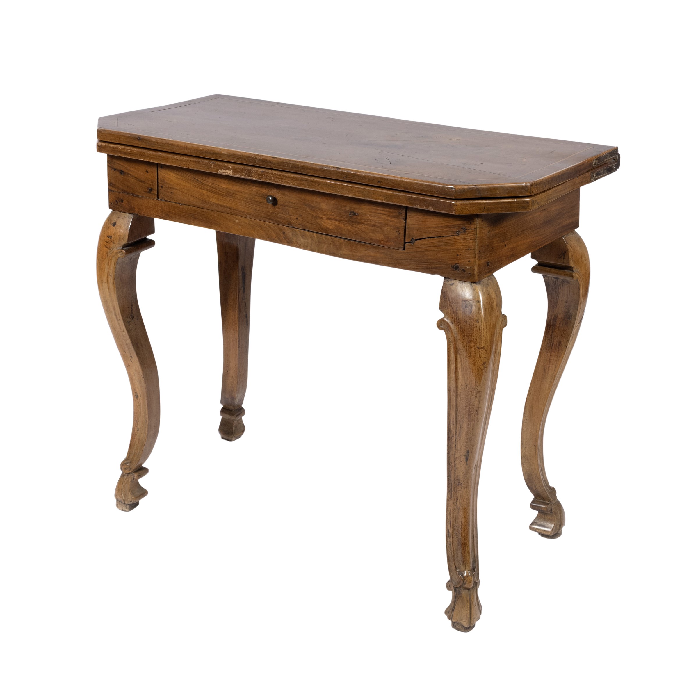 Tavolino da gioco in legno, Italia, XIX - XX secolo