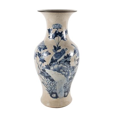Vaso a balaustro, ceramica smaltata, Cina, XX Sec.