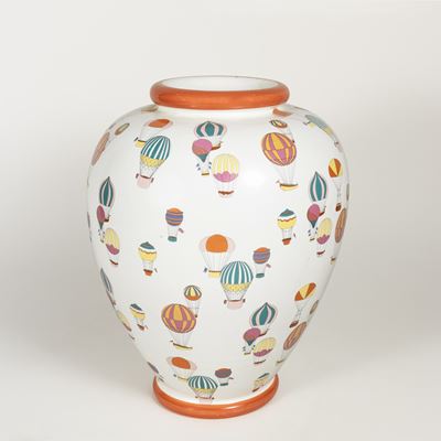 Prod. Ars Artigiana Deruta, Vaso in ceramica smaltata