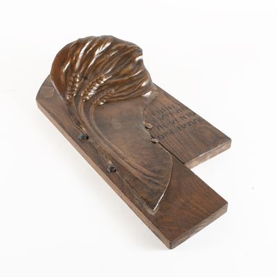 Alberto Gerardi, Placca decorativa in legno e rame, Italia, anni '50