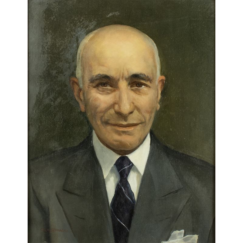 Carlo Romagnoli - Ritratto di uomo, olio su tela