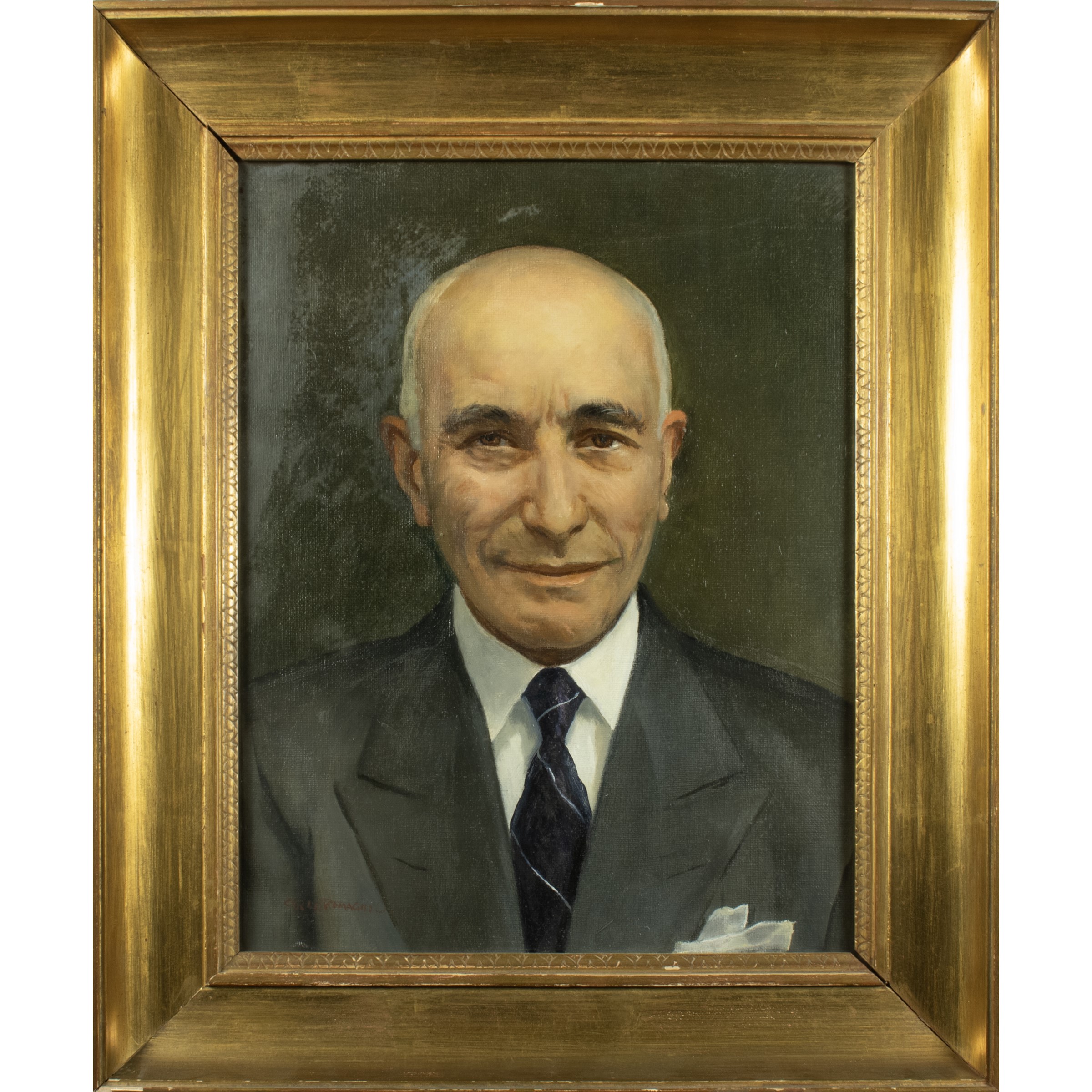 Carlo Romagnoli - Ritratto di uomo, olio su tela