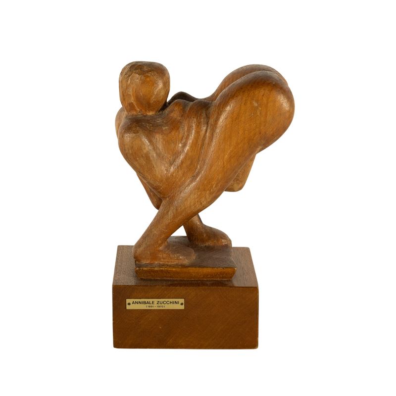 Annibale Zucchini - Contorsionista, scultura in legno