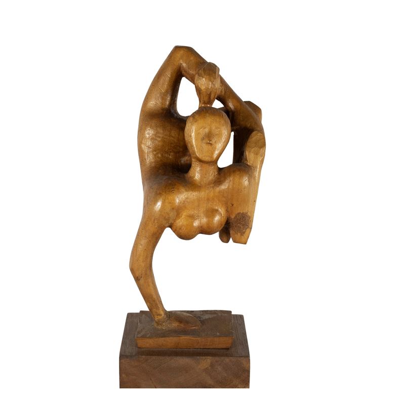 Annibale Zucchini - Contorsionista, scultura in legno