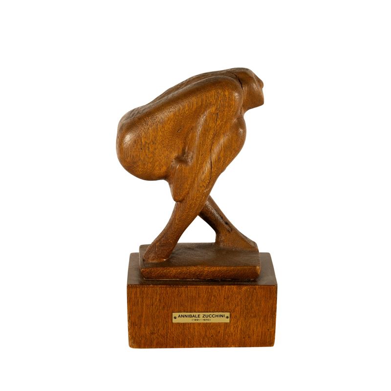 Annibale Zucchini - Contorsionista, scultura in legno