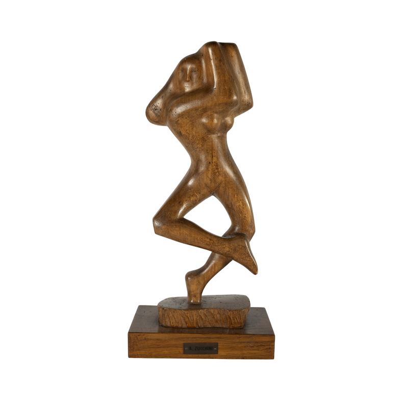 Annibale Zucchini - Danzatrice, scultura in legno