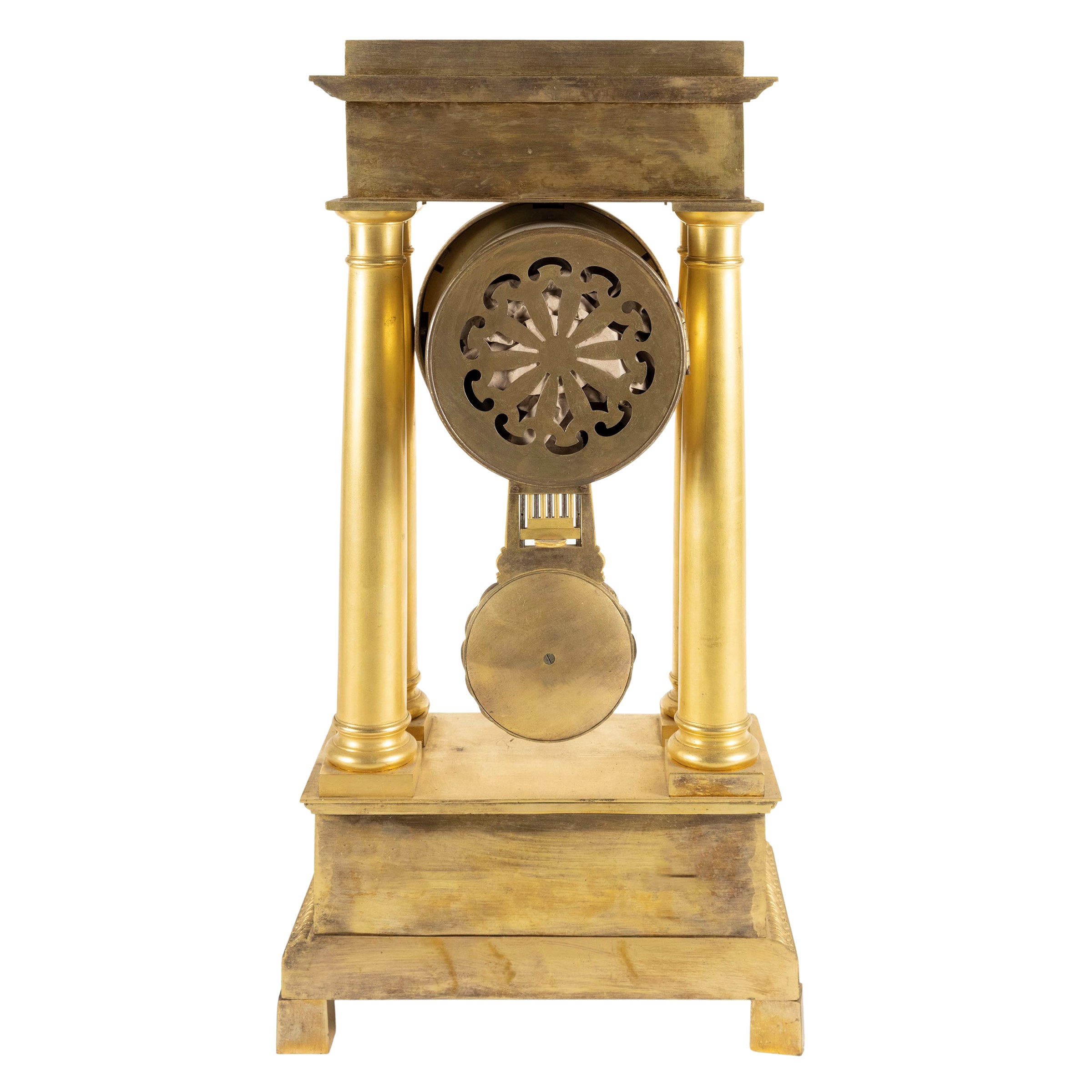 Orologio da tavolo in bronzo dorato