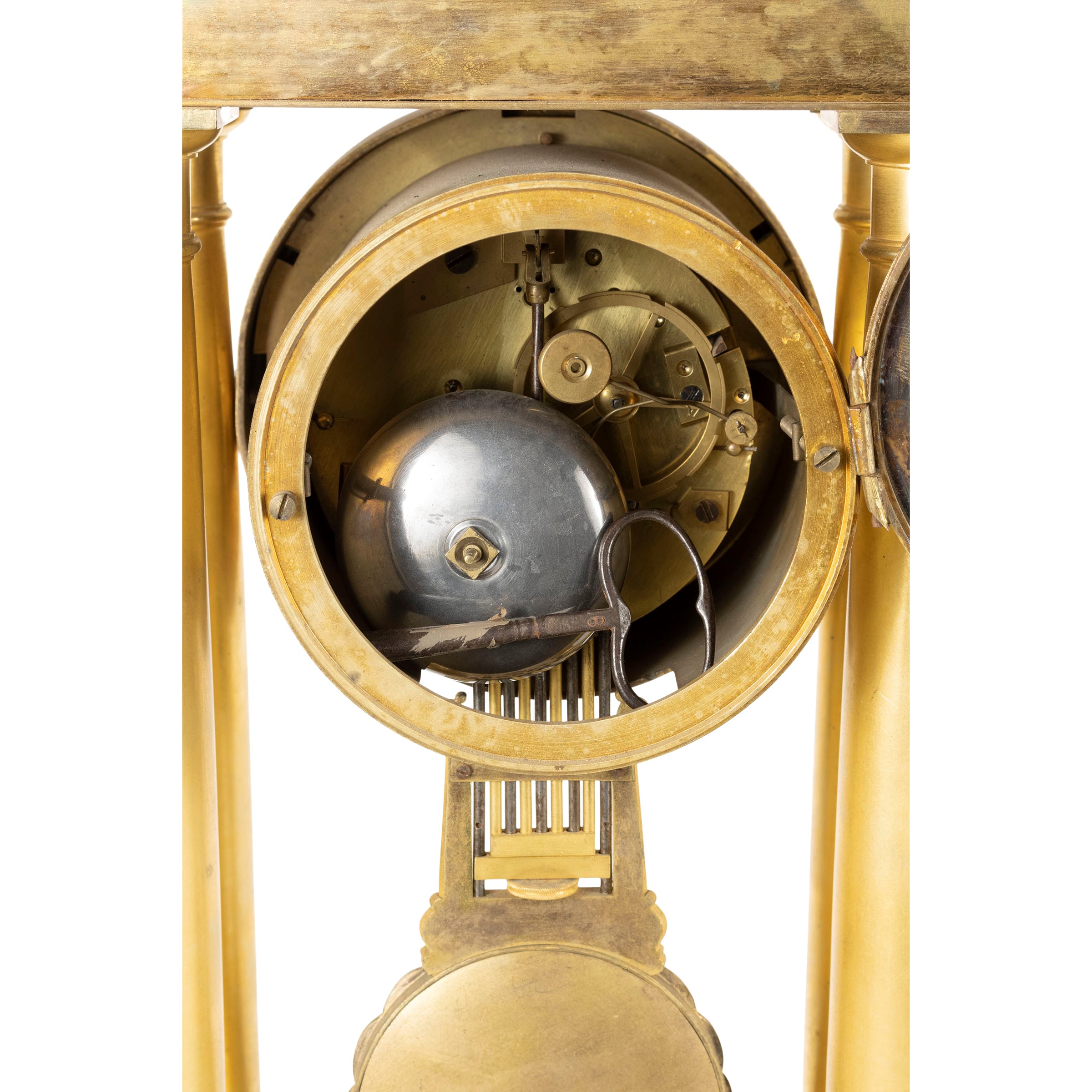 Orologio da tavolo in bronzo dorato