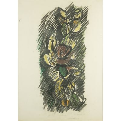 Fiori di cactus, pastelli su carta