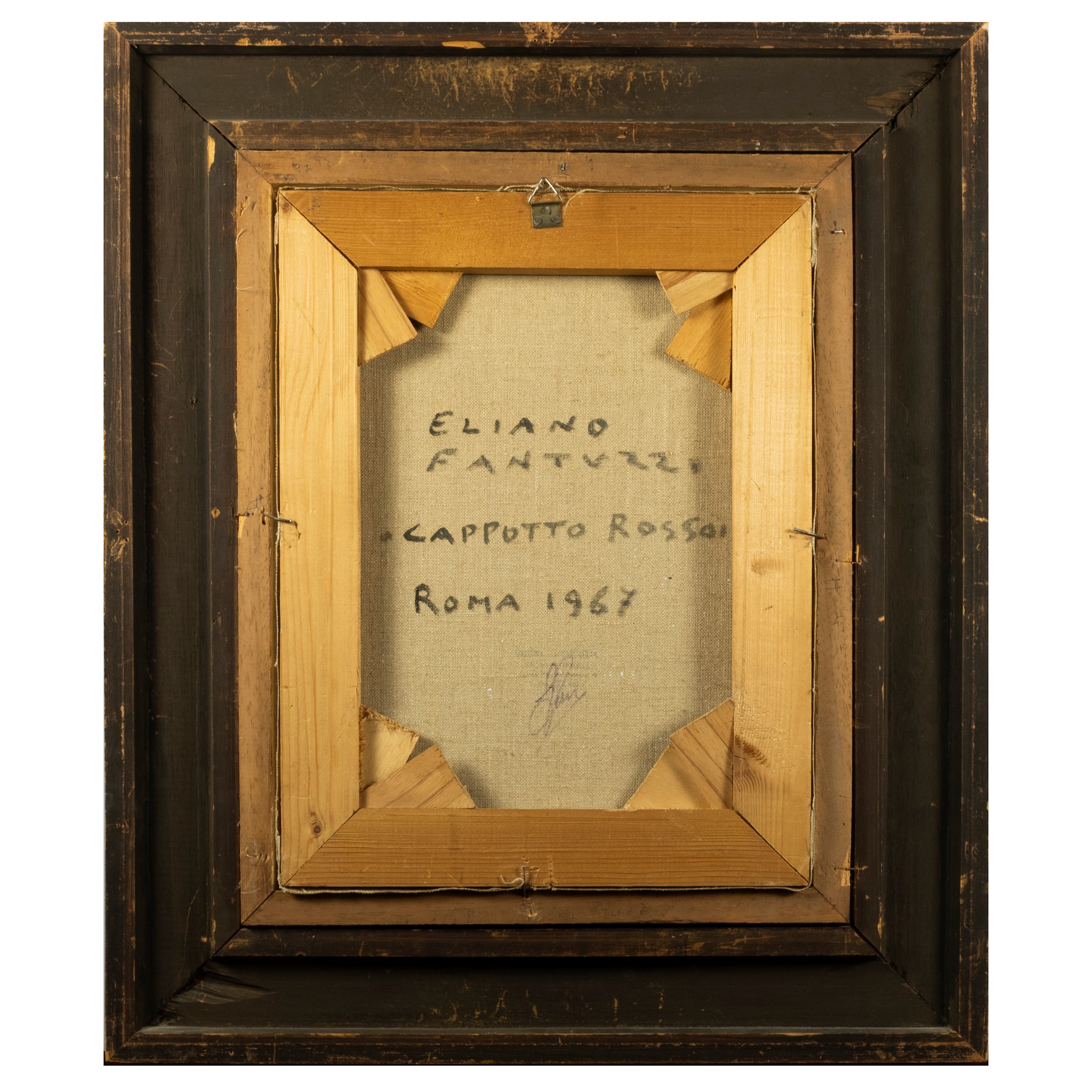Eliano Fantuzzi - Cappotto rosso, olio su tela, 1967